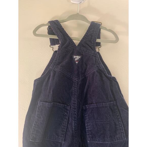 OSHKOSH B’GOSH Boy’s Navy Corduroy Flannel Lined Bib Overalls / Size: 18 Months - Picture 8 of 9